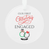 Our First Christmas Engaged 2025 Ornament (Rückseite)