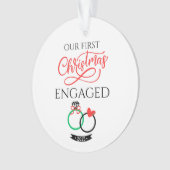Our First Christmas Engaged 2025 Ornament (Vorderseite)