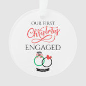 Our First Christmas Engaged 2025 Ornament (Vorderseite)