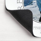 Our First Christmas Engaged SImple Modern Photo Mousepad (Ecke)