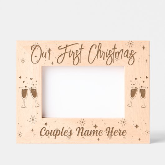 Our First Christmas Geätzte Rahmen (Vorderseite)
