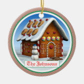 Our First Christmas in New Home Gingerbread House Keramikornament (Vorne)