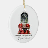 Our First Christmas in Our New Home  Keramik Ornament (Rechts)