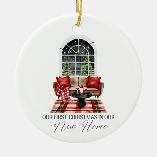 Our First Christmas in Our New Home  Keramik Ornament (Vorne)