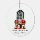 Our First Christmas in Our New Home  Keramik Ornament (Links)