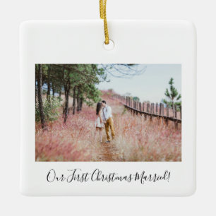 Our First Christmas Married Customizable Christmas Keramikornament