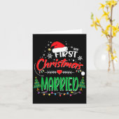 Our First Christmas Married Newlywed Mr And Mrs  Karte (Gelbe Blume)