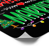 Our First Christmas Married Newlywed Mr And Mrs  Poster (Ecke)