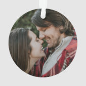 Our First Christmas Married plaid Ornament (Rückseite)