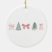 Our First Christmas Minimalist Bow & Tree Keramik Ornament (Hinten)