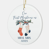 Our First Christmas | Personalized Holiday Keepsak Keramik Ornament (Links)