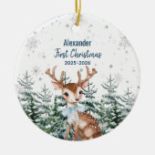 Our First Christmas | Personalized Holiday Keepsak Keramik Ornament (Vorne)
