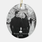 Our First Christmas Photo Personalized Name Year Keramik Ornament (Links)