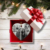 Our First Christmas Photo Wedding Dress Suit Cute Keramik Ornament