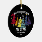 Our First Christmas Rainbow Keramik Ornament (Rechts)