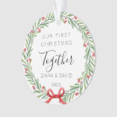 Our First Christmas Together 2025 Acrylic Ornament (Vorderseite)