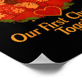 Our First Christmas Together 2025 Matching Couple  Poster (Ecke)