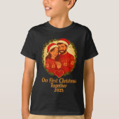 Our First Christmas Together 2025 Matching Couple T-Shirt (Vorderseite)