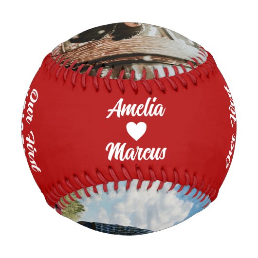 Our First Christmas Together 2 Photos Baseball (Rückseite)