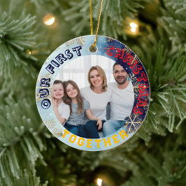 Our First Christmas Together  Custom Photo  Keramik Ornament