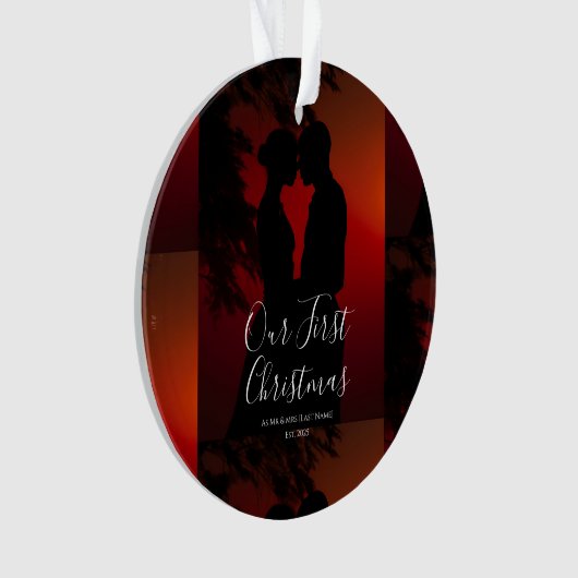 Our First Christmas Together Mr & Mrs Ornament (Vorderseite)