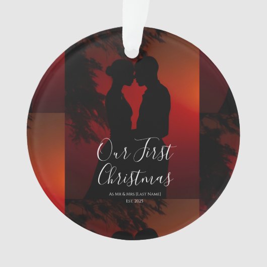 Our First Christmas Together Mr & Mrs Ornament (Vorderseite)