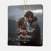 Our First Christmas Together Mr & Mrs Photo Keramikornament (Links)