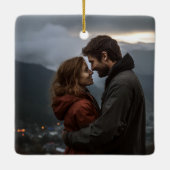 Our First Christmas Together Mr & Mrs Photo Keramikornament (Rückseite)