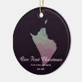 Our First Christmas Together Mr & Mrs Silhouette Keramik Ornament (Links)