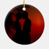 Our First Christmas Together Mr & Mrs Silhouette Keramik Ornament (Hinten)