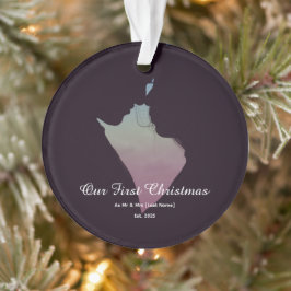 Our First Christmas Together Mr & Mrs Silhouette Ornament