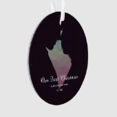 Our First Christmas Together Mr & Mrs Silhouette Ornament (Vorderseite)