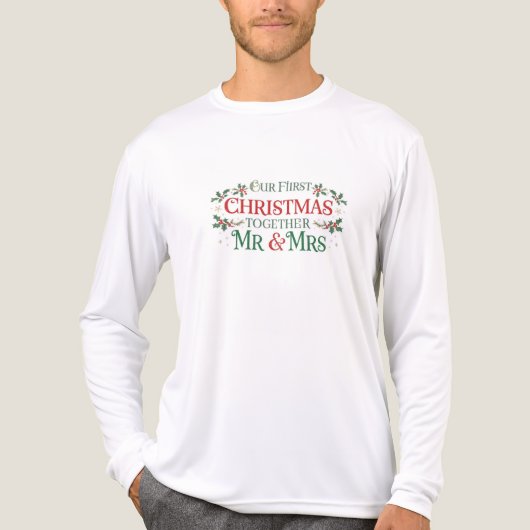 Our First Christmas Together Mr. & Mrs. Tri-Blend Shirt (Vorderseite)