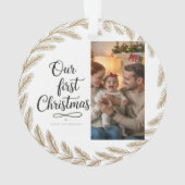 Our First Christmas Together – Personalized Ornament (Rückseite)