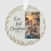 Our First Christmas Together – Personalized Ornament (Vorderseite)