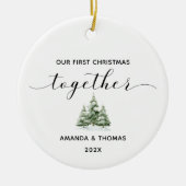 Our First Christmas Together Photo Keramik Ornament (Vorne)