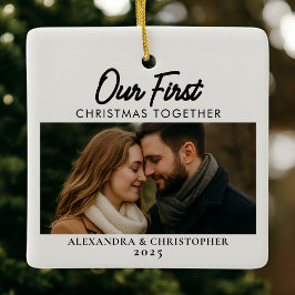 Our First Christmas Together Photo Keramikornament