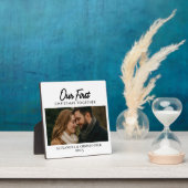 Our First Christmas Together Photo Minimal Modern Fotoplatte (InSitu)