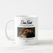 Our First Christmas Together Photo Minimal Modern Kaffeetasse (Links)