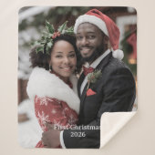 Our First Christmas Together Sherpa Blanket Photo Sherpadecke (Vorderseite)
