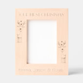 Our First Christmas, Triplets Portrait  Geätzte Rahmen (Vorderseite)