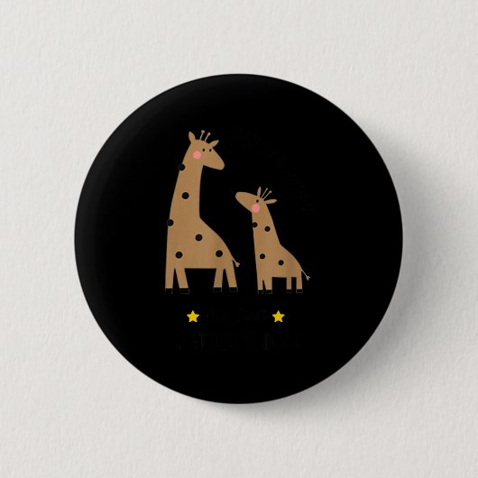 Our First Father's Day 2026, Funny Giraffe Gift Da Button (Vorderseite)