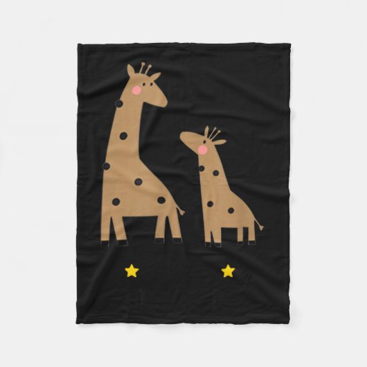 Our First Father's Day 2026, Funny Giraffe Gift Da Fleecedecke (Vorderseite)