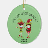 Our first Global Pandemic Elf 2020 With Name Keramik Ornament (Links)