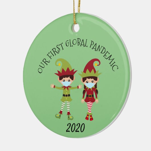 Our first Global Pandemic Elf 2020 With Name Keramik Ornament (Links)