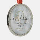 Our First Global Pandemic Holiday Winter Snowflake Ornament Aus Metall (Rechts)