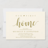 Our First Home Modern Rustic Housewarming party Einladung (Vorderseite)