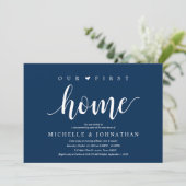 Our First Home Modern Rustic Housewarming party Einladung (Stehend Vorderseite)