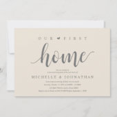 Our First Home Modern Rustic Housewarming party Einladung (Vorderseite)