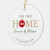 Our First Home Personalized Names Address Year Keramik Ornament (Links)